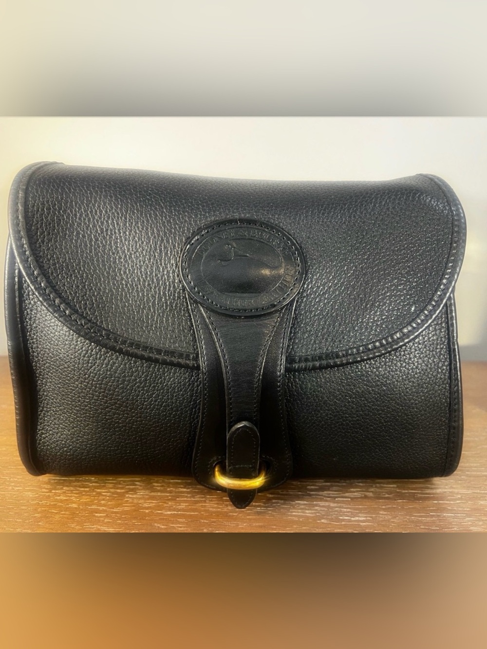 Vintage Dooney & Bourke 1993 Medium Essex AWL Black Leather USA RARE